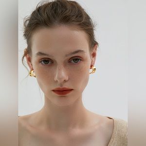 Organic Wide Gold Hoops